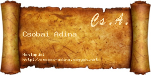 Csobai Adina névjegykártya